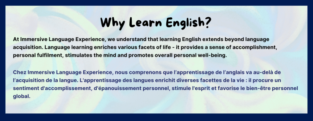 Immersive Language Experience – Experience English